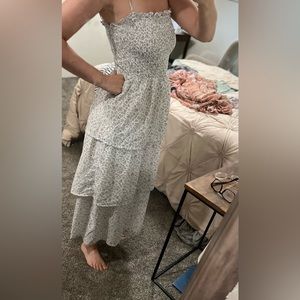 Paper crane dress layered